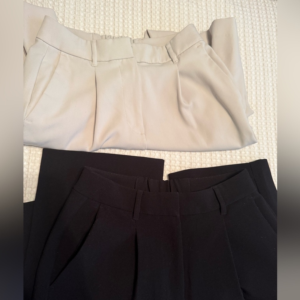 Old Navy Women's Wide Leg Pants - Black and Cream